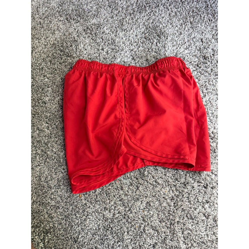 Nike Womens Dri-FIT Running Shorts Red Mesh Panel Athletic Gym Shorts Size M - Picture 2 of 8